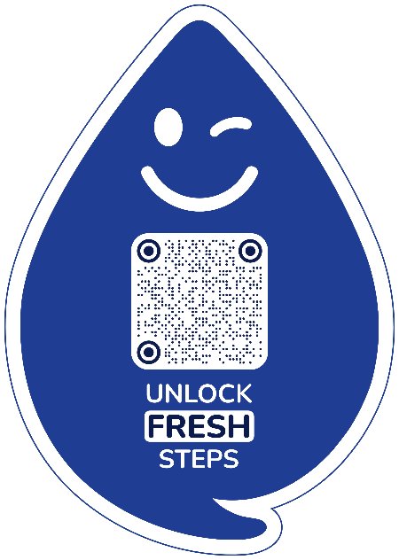 New Car FRESH Duftanhänger mit QR-Code von ScanTheDrop vor klarem Hintergrund