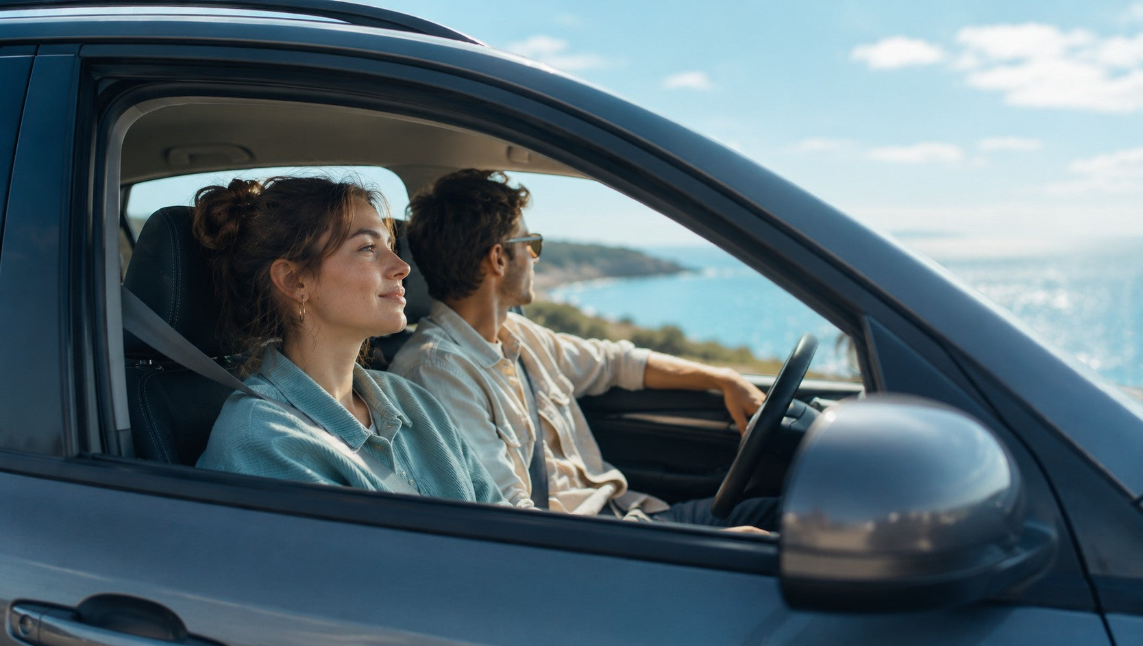 Paradise Aqua OPEN Autofahrt mit offenem Roadtrip-Gefühl am Meer