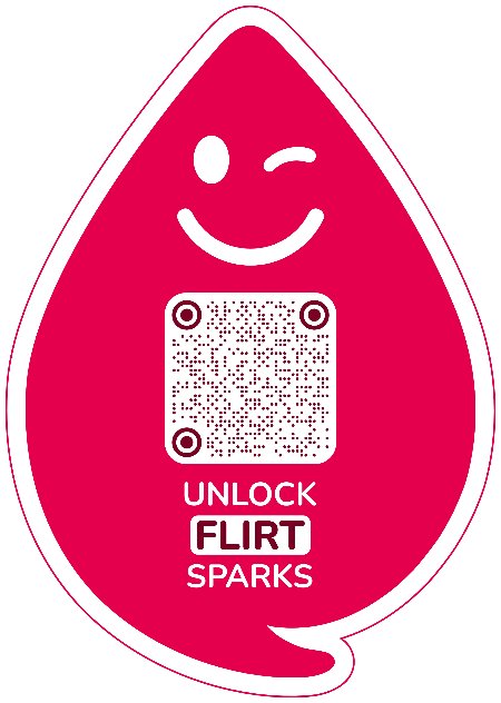 Spark FLIRT Duftanhänger mit QR-Code von ScanTheDrop vor warmem Hintergrund