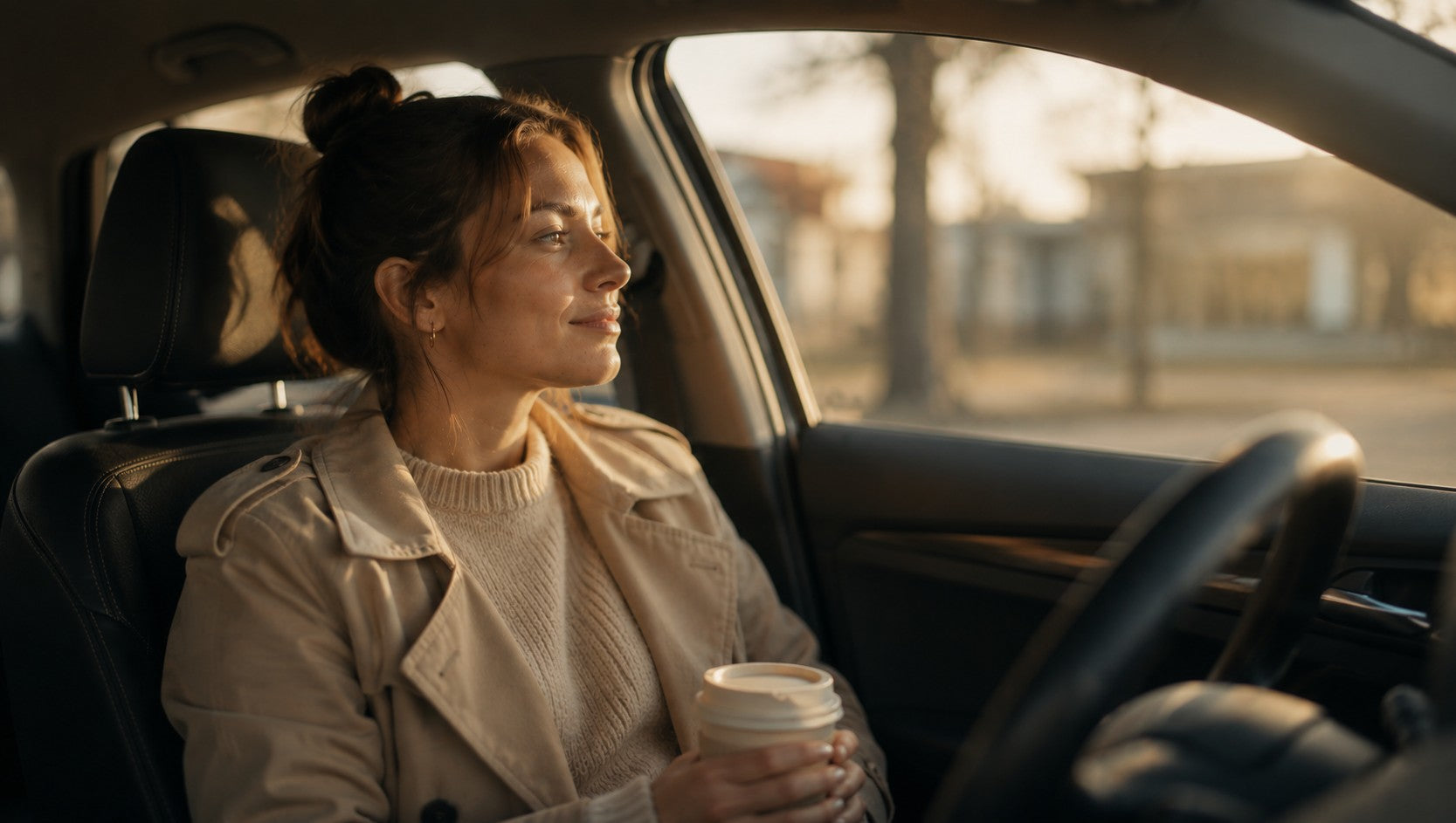 Kleine Pause im Auto mit Vanilla CALM Duftanhänger von ScanTheDrop